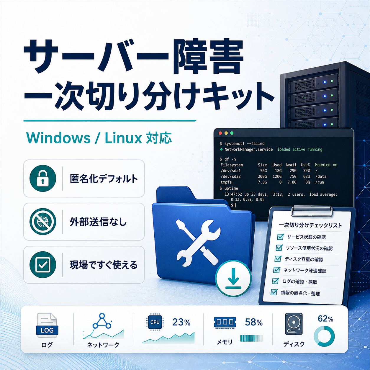 サーバー障害一次切り分けキットの商品画像